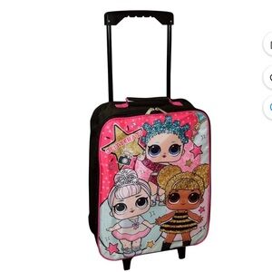 L.O.L. Surprise! 15” Collapsable Rolling Suitcase - Pink and Black